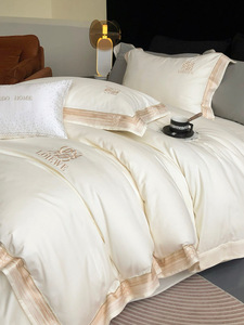 Di lusso <span class=keywords><strong>autunno</strong></span> e inverno spazzolato bianco chiaro di luna quattro pezzi set di biancheria da letto trapunta federa federa lenzuolo - Product Image 3