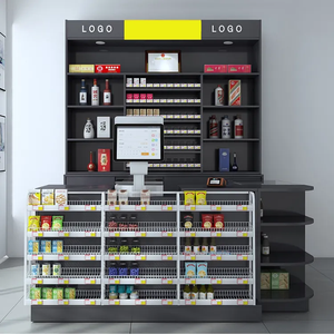 Convenience Store Checkout Counter <strong>Table</strong> Metal Retail Display <strong>Shelf</strong> <strong>with</strong> Cash Register for Grocery Store Checkout - Product Image 1