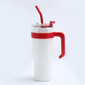40oz <b>Travel</b> Car Ice Bully <b>Handle</b> Tumbler Vacuum <b>Mug</b> Lid Straw Non-Slip Base OEM ODM Custom Brand - Product Image 2