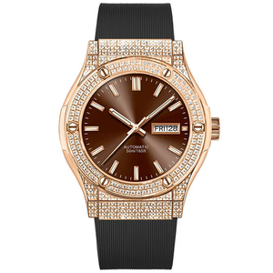 นาฬิกาเพชรหรูหราสำหรับนักธุรกิจทำจากสเตนเลสสตีลดีไซน์เป็นรูปดวงจันทร์ส่งตรงจากโรงงานดีไซน์ทันสมัยกันน้ำได้ - Product Image 2