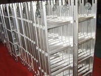 Échelles pliantes combinées en aluminium, échafaudages multi-usages, escaliers avec capacité de charge de 150 kg pour usage industriel