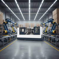 Tour CNC à banc incliné, nouveau centre de tournage robuste 12 axes, 4 broches, haute précision pour le contrôle de la rotation des métaux