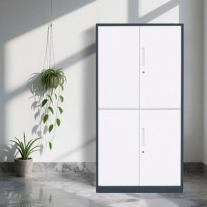 خزانة ملفات فولاذية للمستشفيات بتصميم عصري وأربعة أبواب فولاذية ورفوف قابلة للتعديل مطلية بالبودرة للمكاتب والمدارس - Product Image 1