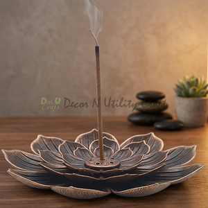 Accessoires de maison de qualité supérieure pour bâton brûleur d'encens porte-cône attrape-cendres en laiton religieux bois d'agar indien étoile anis thé - Product Image 4