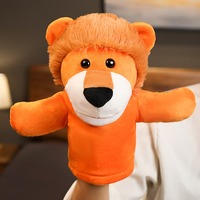 Marionnette de main personnalisée en peluche animale de dessin animé, Père Noël, pingouin, lion, pour anniversaires - Rembourrage en coton PP super doux AMIGO