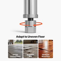 Estantería Comercial de Acero Inoxidable 304 de 4 Niveles con Altura de Estante Ajustable para Almacenamiento en la Cocina