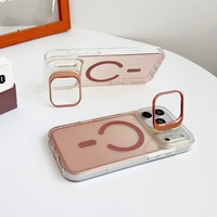 Coque de téléphone magnétique dégradée en gros avec support de cadre d'appareil photo pour iPhone 17 Air 17 16 15 Pro Max, compatible avec la charge sans fil