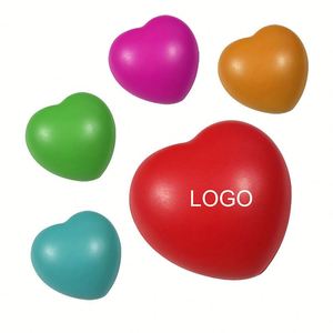 Cadeau promotionnel, jouet anti-stress en mousse PU personnalisé, forme de cœur, balle anti-stress - Product Image 1