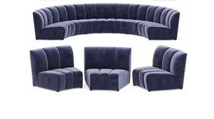 Canapé Sectionnel Modulaire Haut <span class=keywords><strong>de</strong></span> Gamme Italien Sur Mesure Design Moderne Revêtement <span class=keywords><strong>Velours</strong></span> Vert Canapé Courbé pour Villa et Meubles <span class=keywords><strong>de</strong></span> Salon - Product Image 5