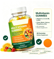 Gummies à Marque Blanche OEM Multivitamines pour le Bien-être Quotidien et le Soutien Immunitaire