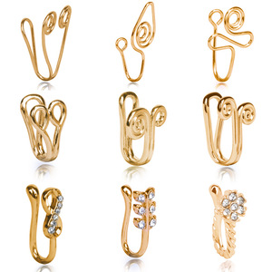 Zesen Bán Buôn Brass Hợp Kim Đa Charms Độc Đáo Mũi Vòng Hoop Trái Tim Bướm Tim Jewlery Unisex Nam Giới Và Phụ Nữ - Product Image 1