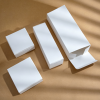 Boîtes d'emballage pliables réutilisables en carton blanc avec logo personnalisé pour cosmétiques, bijoux, accessoires électroniques, vente en gros
