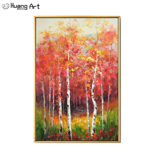 Pintura <span class=keywords><strong>al</strong></span> óleo <span class=keywords><strong>de</strong></span> paisaje <span class=keywords><strong>de</strong></span> bosque <span class=keywords><strong>de</strong></span> abedul 100% hecha a mano sobre lienzo, pintor altamente calificado, Escena <span class=keywords><strong>de</strong></span> árbol <span class=keywords><strong>de</strong></span> <span class=keywords><strong>primavera</strong></span> para decoración del hogar - Product Image 4