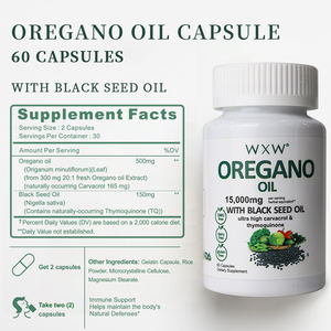 Kapsul Minyak <span class=keywords><strong>Oregano</strong></span> WXW Stock Natural Supplement Vegan, Kapsul <span class=keywords><strong>Oregano</strong></span>, Kapsul Minyak <span class=keywords><strong>Oregano</strong></span> dengan Minyak Habbatussauda - Product Image 2