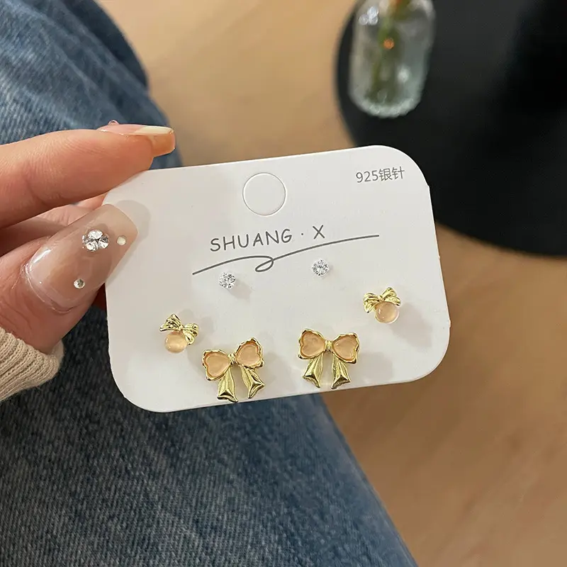 Fashion china online shopping small gold earrings wholesales N230563