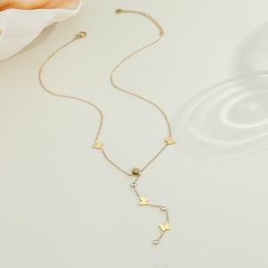 Sınır Ötesi Kelebek Püsküllü Bambu Elmas Köprücük Kemiği Modası Her Şeyle Uyumlu Hafif Lüks Üst Düzey Hisli Niş Basit Kolye - Product Image 3