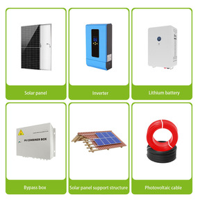 Nhà máy điện với các tấm pin mặt trời và pin <span class=keywords><strong>lithium</strong></span> cho năng lượng mặt trời trên mái nhà với pin lưu trữ pin dự phòng nhà máy điện - Product Image 4