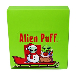 Papier à rouler Alien Puff imprimé Noël, format King Size, brun non blanchi, écologique, qualité alimentaire, végétalien, gomme naturelle pure, combustion lente - Product Image 6