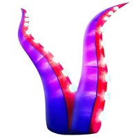 Décoration de Jardin Gonflable LED Halloween : Pieuvre Kraken Monstre Marin Effrayant pour Extérieur, Ornement de Pelouse Gonflable, Accessoire de Fête Hantée, Vente en Gros