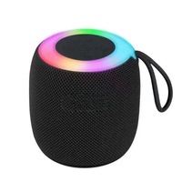 Altavoz Inalámbrico con Bajos Profundos, Cubierta de Tela, Portátil para Exteriores, Multifuncional, Iluminación Ambiental RGB, para Cine en Casa y Fiestas