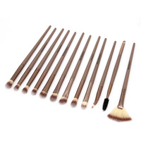 Lot de 12 pinceaux de maquillage pour les yeux, nouvelle arrivée, les plus vendus, en nylon végétalien, pour un maquillage délicat des yeux, ensemble professionnel de pinceaux cosmétiques