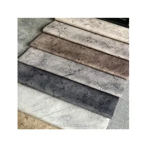 Precio bajo personalizar colores resistentes al encogimiento textiles para el hogar estampado terciopelo sofá materiales tela de tapicería