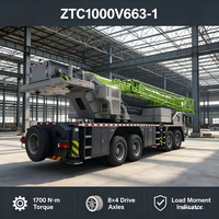 Grue mobile hydraulique d'occasion 100t, flèche de 60,5m, transmission 8x4, moteur diesel 430HP pour l'entretien industriel général