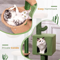 Fabricant personnalisé luxe de haute qualité moderne grande vadrouille verte charpie cactus tour d'arbre à chat grattoir créatif arbre à chat maison