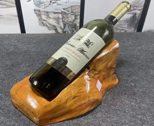 Groothandel Één Fles Massief Houten Wijnrek Houten Wijnrek Aanrecht Houten Wijn Accessoires