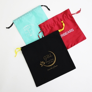 100% Colorful Logo Cotton Gift Drawstring Bag Jewelry Pouch Organic Small Packaging Cotton Bag - Product Image 2