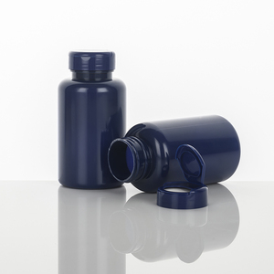 Flacone in PET blu da 200cc per medicinali, vitamine, pillole e capsule, per uso alimentare - Product Image 1