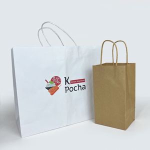Bolsa de Papel Kraft Ecológica para Comida Rápida, con Logotipo Personalizado, para Pollo Frito, Hamburguesas y Papas Fritas - Product Image 5