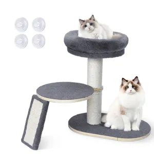 Wooden cat tree modern cat tree toys customized cat tree post climbing frame