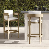 Tables et chaises de loisirs d'extérieur pour patio de villa, hôtels, complexes hôteliers, restaurants, table longue en bois pour jardin, balcon, table en teck