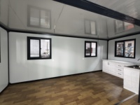 Maison conteneur préfabriquée de luxe moderne de 20/30/40 pieds avec panneaux sandwich, salle de bain et cuisine extensibles, certifiée CE