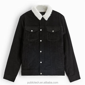 OEM ที่กำหนดเอง100% ผ้าฝ้ายฤดูหนาวที่อบอุ่นแฟชั่นสบายๆขนาดใหญ่ลูกฟูกแจ็คเก็ตกับขนแกะเทียมแจ็คเก็ตสำหรับผู้ชาย - Product Image 5