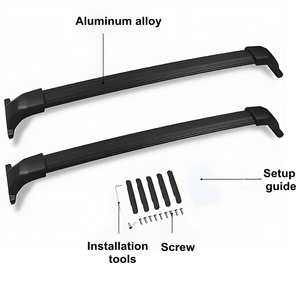 JOESHIER 4x4, accesorios de aluminio para automóviles para GMC Acadia 2017-2023, barras transversales para techo de coche, portaequipajes, barras transversales de carga - Product Image 3