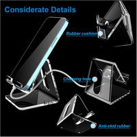 Transparenter Acryl-Telefonst änder Desktop Ins Style Vertikaler Telefon halter Tablet-Ständer Tragbarer Telefon halter