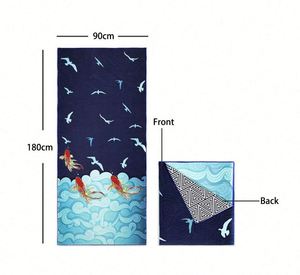 Lightweight Microfiber Towel Fast Drying Travel Camping Swim Sand Free Beach Towels - Product Image 1
