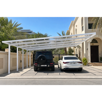 Structure de support de poteau de carport moderne en aluminium sur mesure, design fixe coupe-vent pour jardin, extérieur, stationnement familial