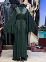 Vente en gros de robes musulmanes, nouvelle collection de vêtements islamiques traditionnels de Dubaï pour femmes, abaya noire d'Arabie Saoudite, vêtements du Golfe musulmans