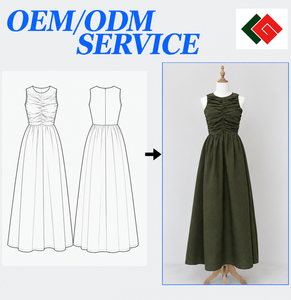 เดรสผ้าลินินผสมแบบไม่มีแขน OEM ODM ไม่ซีดจาง ไม่หดตัว คุณภาพดี จากโรงงานผู้ผลิตในเวียดนาม รับผลิตเสื้อผ้าตามสั่ง - Product Image 3