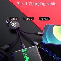 Cable Micro-USB 3 en 1 de Carga Rápida OEM con Conductor de Cobre Puro, Abrebotellas de PVC y Llavero, Garantía de 12 Meses para Tablet