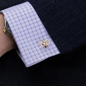 Mancuernillas de Acero Inoxidable con Logotipo Personalizado, Joyería para Hombre de Negocios, Mancuernillas Francesas con Personalización - Product Image 2