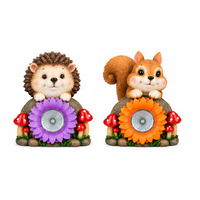 Statue de chat et de chien solaire mignonne, décoration de jardin, cadeau d'extérieur, éclairage extérieur, fabriqué en usine BSCI