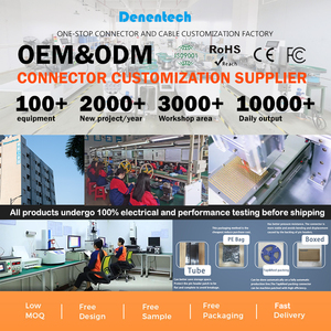 דנינטק שורה אחת מותאם אישית זווית ישרה טובל pogo pin מחבר 4p & 7p 2.54 מ מ "מ המגרש פלסטיק ניקל פח קשר נחושת - Product Image 5