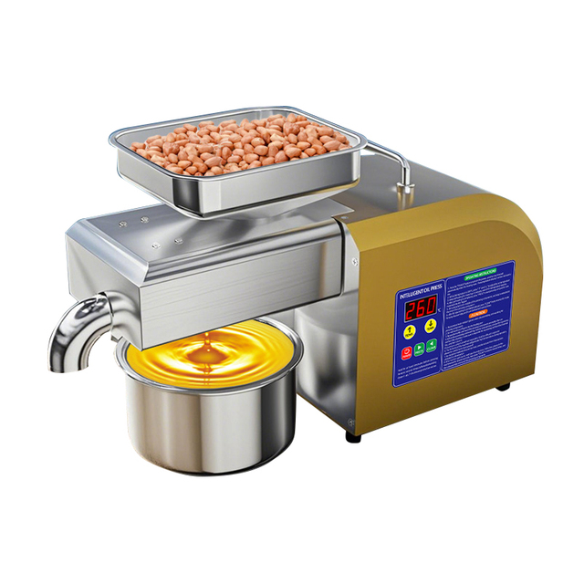 Oil Press Machine with 110V/220V, Suitable for Olive Oil Extraction, Made of 304 Stainless Steel