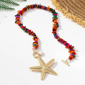 Collar de Moda Kaimei 2026, Collar Bohemio con Estrella Grande, Collar de Piedras Naturales con Cuentas de Oro de 18k para Mujer - Product Image 2