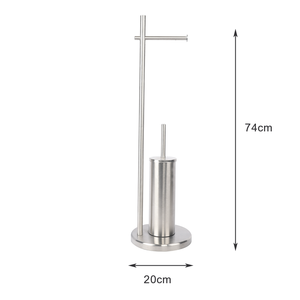 Durevole supporto da pavimento <span class=keywords><strong>scopino</strong></span> <span class=keywords><strong>e</strong></span> <span class=keywords><strong>porta</strong></span> <span class=keywords><strong>carta</strong></span> Set bagno semplice acciaio <span class=keywords><strong>porta</strong></span> <span class=keywords><strong>carta</strong></span> <span class=keywords><strong>igienica</strong></span> con supporto per <span class=keywords><strong>scopino</strong></span> wc - Product Image 1