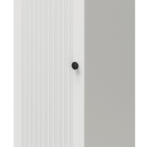 ISO9001 BSCI Factory Direct Fluted 16" Wide 1 Door Storage Cabinet in White, Simple Engineered Wood Utility - Product Image 4